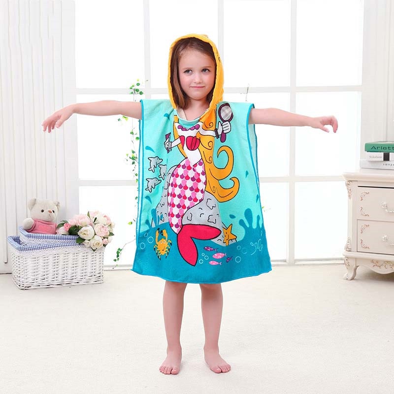 Kids Hooded Towels Cartoon Design